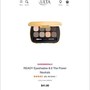 Bare Minerals Eyeshadow 8.0 Power Neutrals